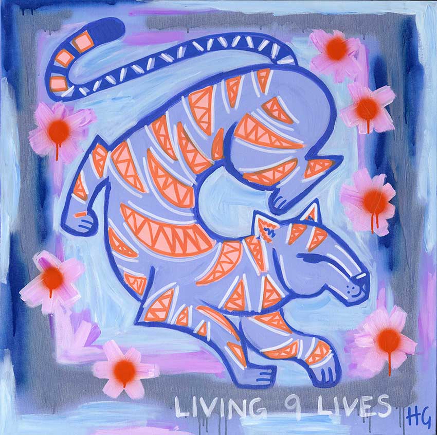 9 Lives - Stretched Canvas